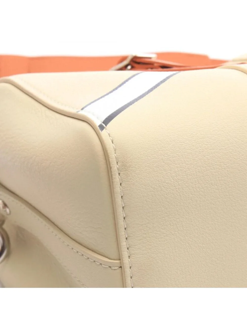 Louis Vuitton Shoulder Bag City Keepall Cream Leather